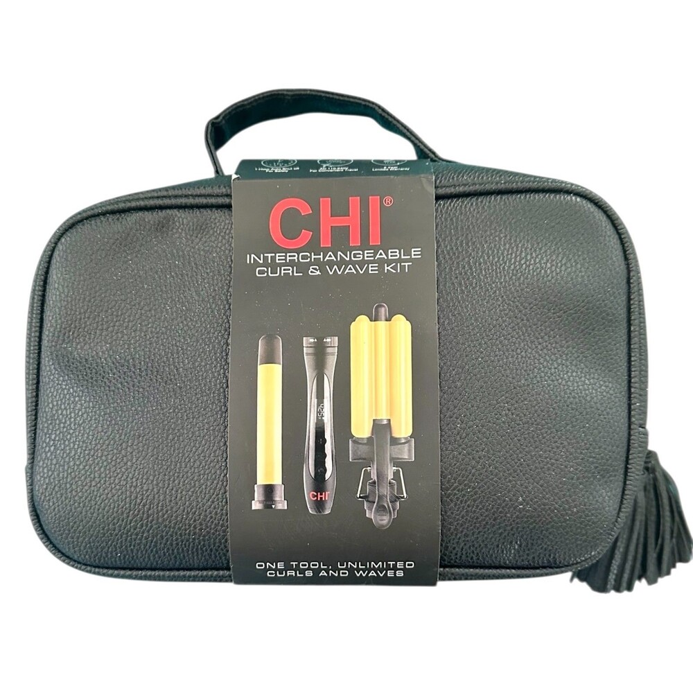 CHI Interchangeable Curl & Wave Kit w/ Carry Bag